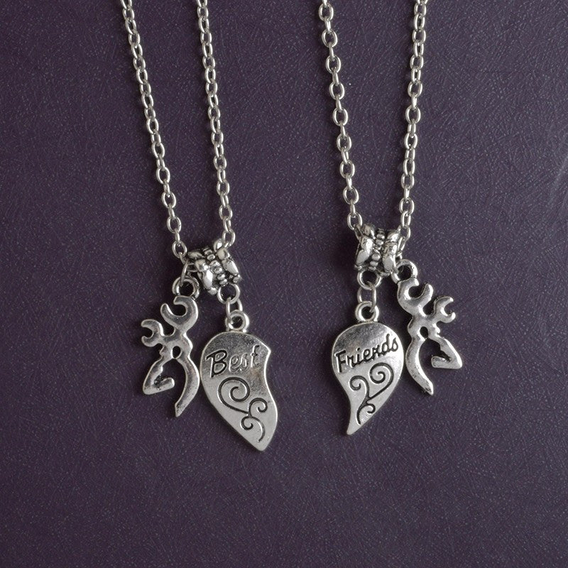 Best Friends Deer Necklace