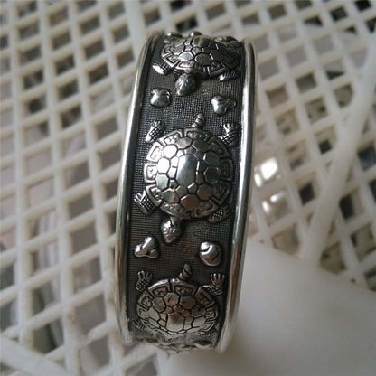Vintage Silver Plated Adorable Turtle Bracelet