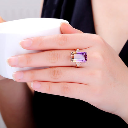 Luxurious Rose Gold February Ring