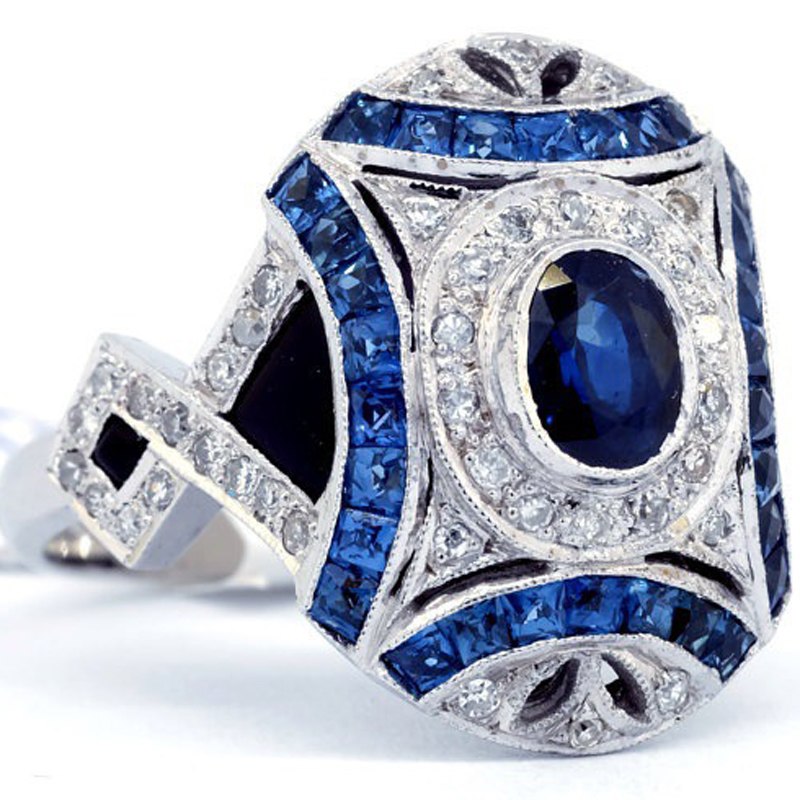 Majestic Royal Blue Shield Ring