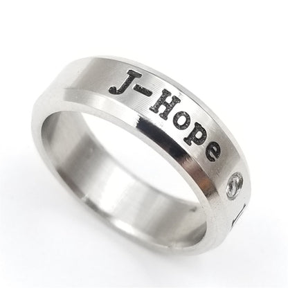 Stainless Steel BTS Rings in 8 Styles
