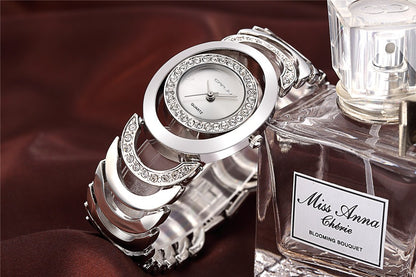 Modern Women's Gold and Crystal Watch