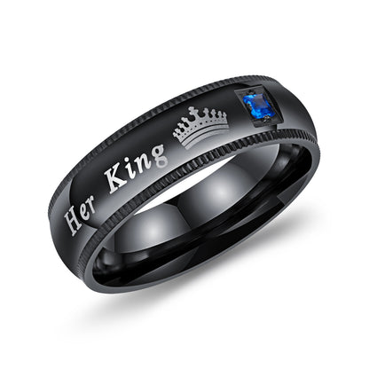 His Queen and Her King Titanium Rings