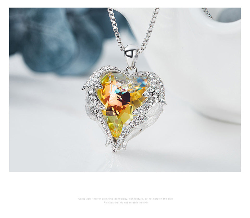 Winter Swarovski Heart Necklace