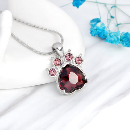 Paw Birthstone Pendants