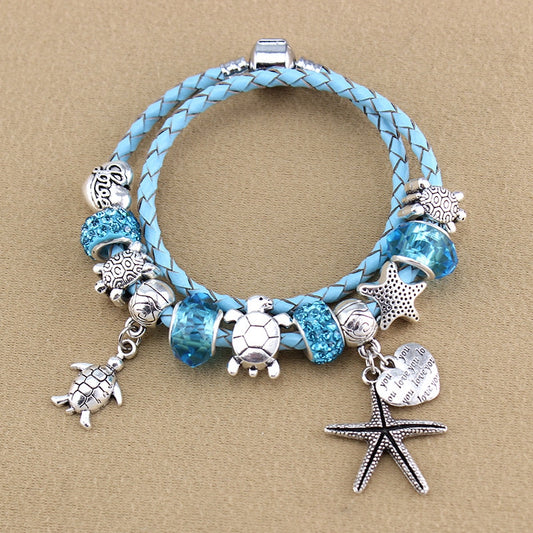 Ocean Lover Starfish & Turtle bracelet