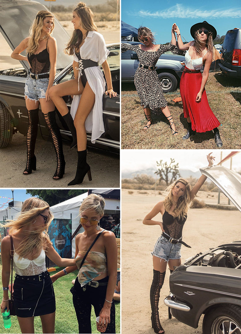 Interchangeable Backless Summer Fringe Outdoor Bodysuit