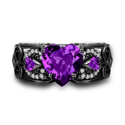 Angelwing Heart Birthstone Ring (June Birthstone)