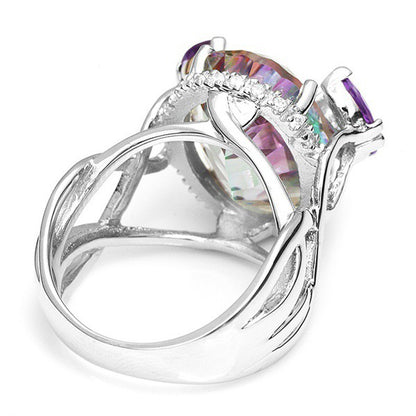 November Mystic Topaz Princess Ring