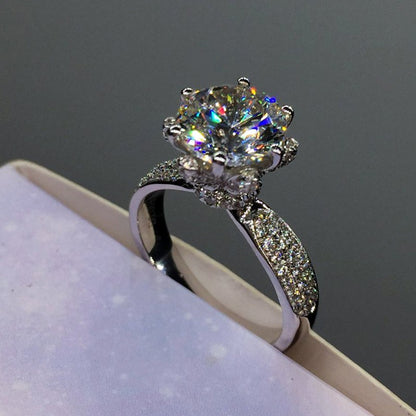 925 Sterling Silver April Wedding Ring