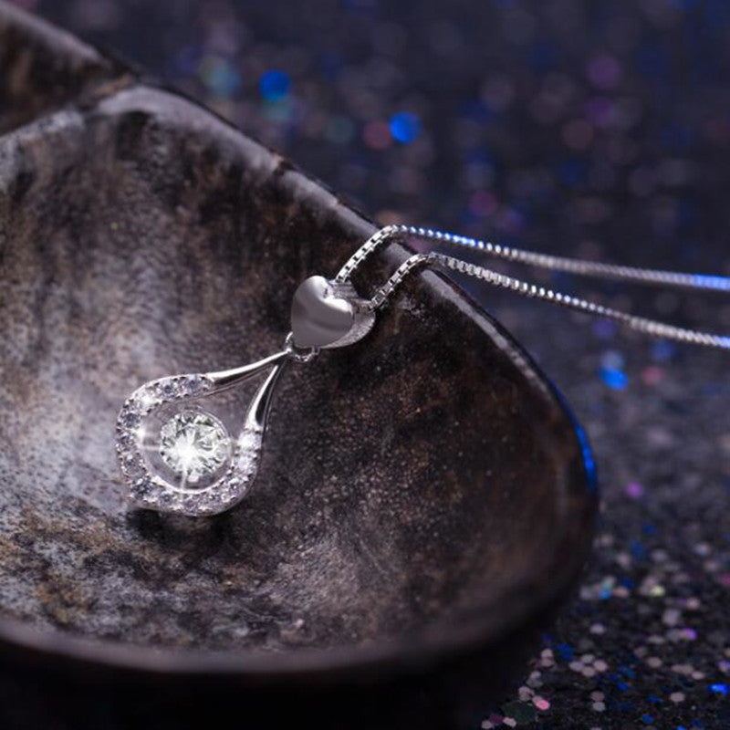 Twinkling Heart Heart Pendant  (925 Sterling Silver)