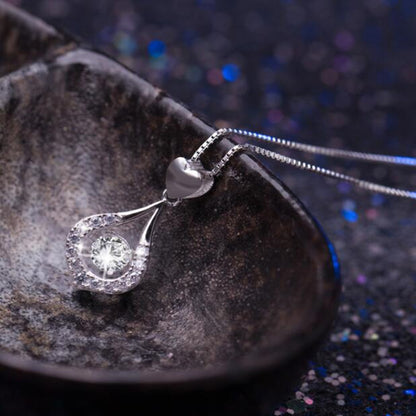 Twinkling Heart Heart Pendant  (925 Sterling Silver)