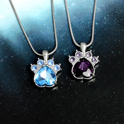 Paw Birthstone Pendants