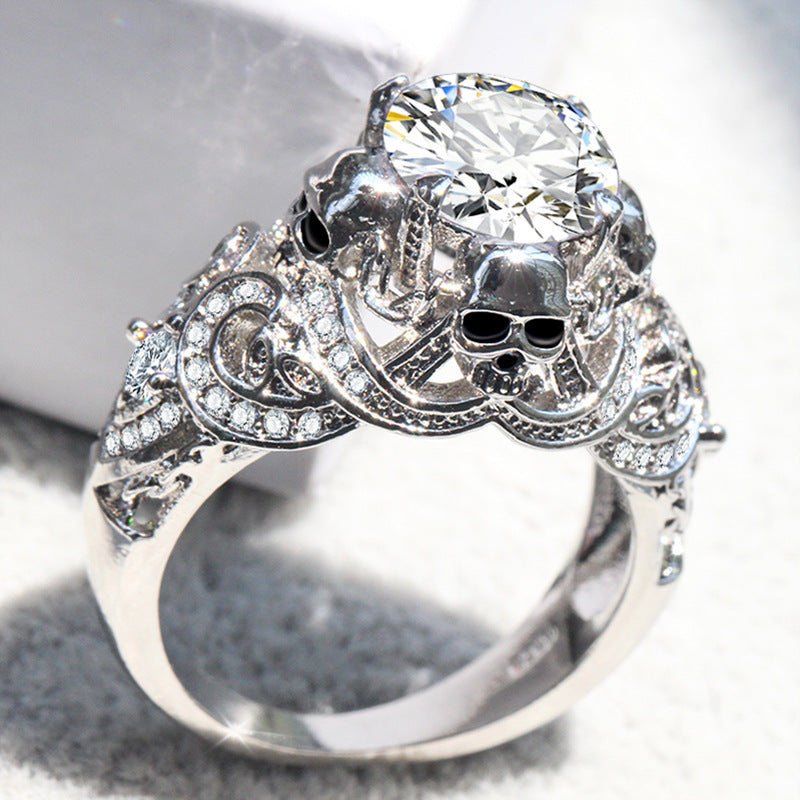 Floral Skull Ring