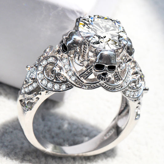 Floral Skull Ring