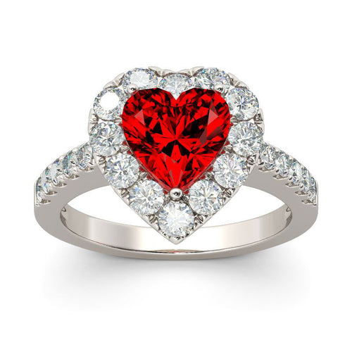 Burning Heart July Ring
