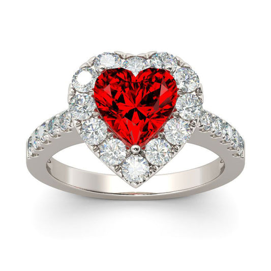 Burning Heart July Ring