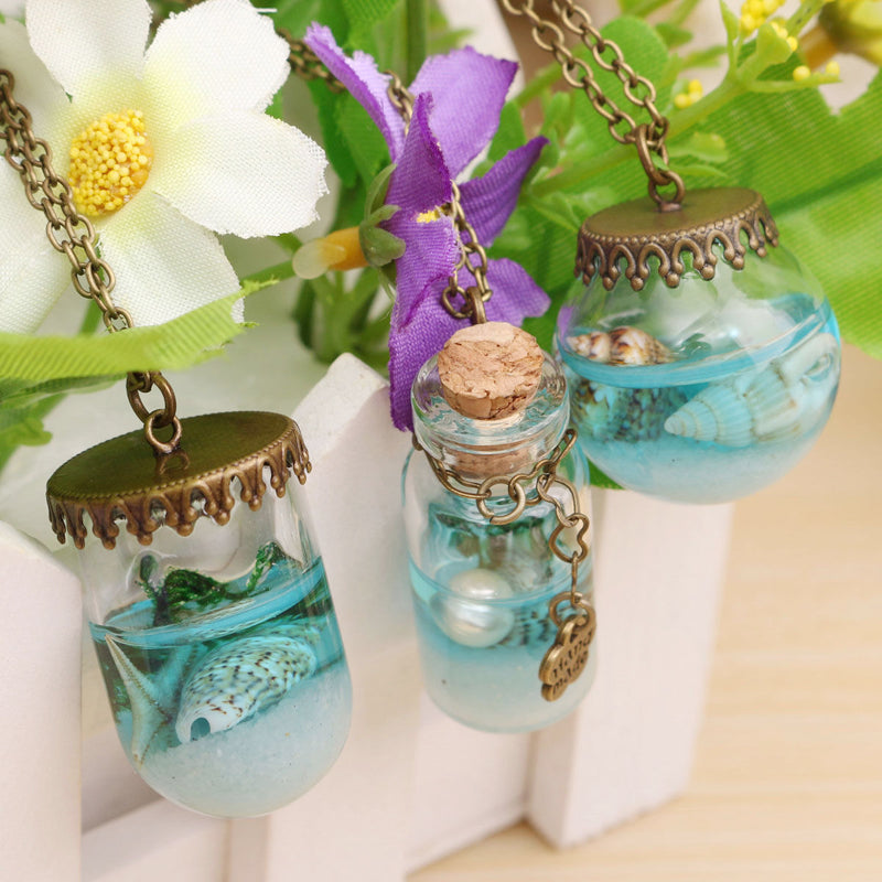 Drop Of Ocean In A Bottle Necklace