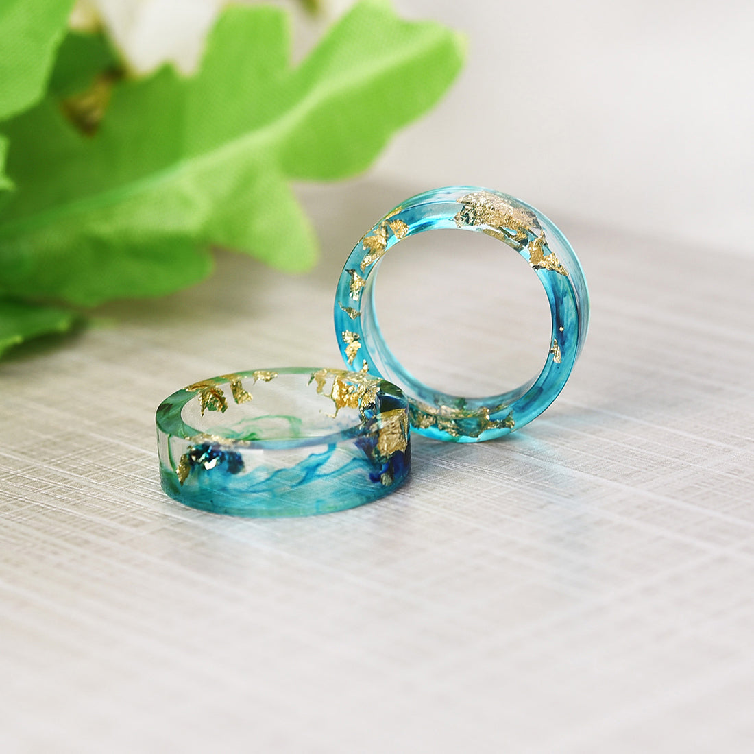 Handmade December Ocean Blue ring