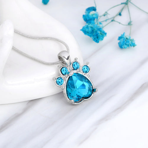 Paw Birthstone Pendants