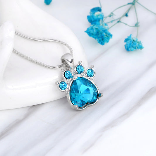 Paw Birthstone Pendants