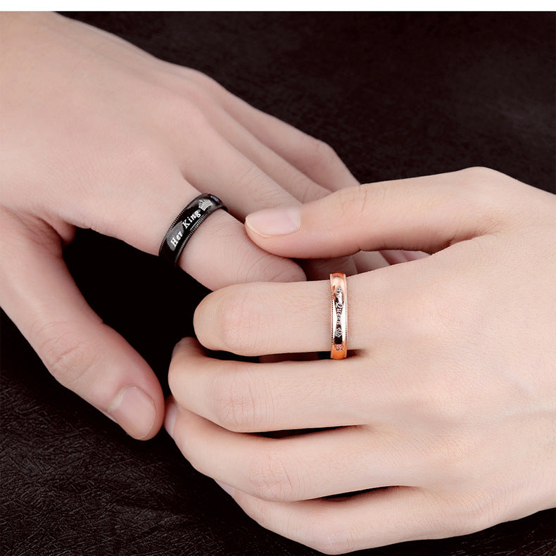 His Queen and Her King Titanium Rings