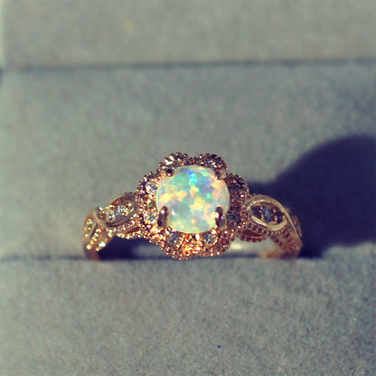 October Birthstone Rose Gold Ring