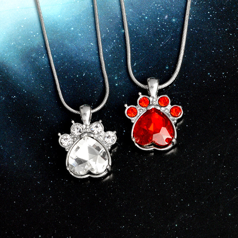 Paw Birthstone Pendants