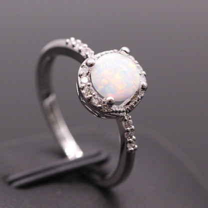 October Birthstone Opal & Gold Ring