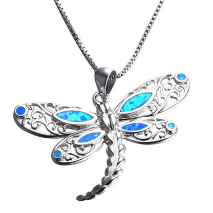 Loggerhead Turtle Silver & Opal Necklace