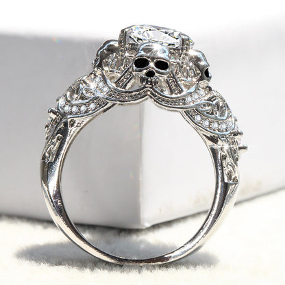 Floral Skull Ring
