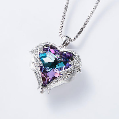 Winter Swarovski Heart Necklace