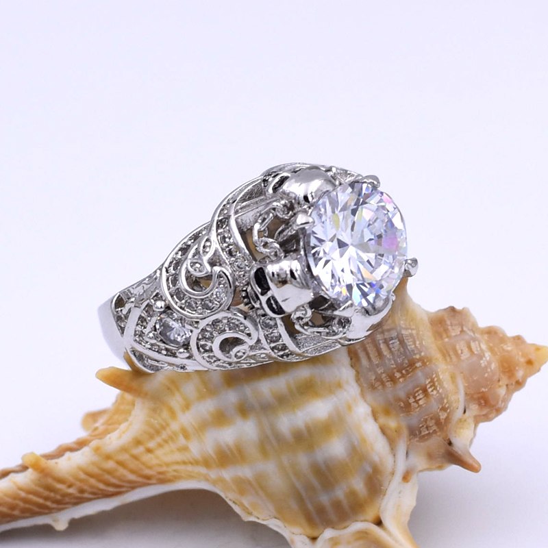 Floral Skull Ring