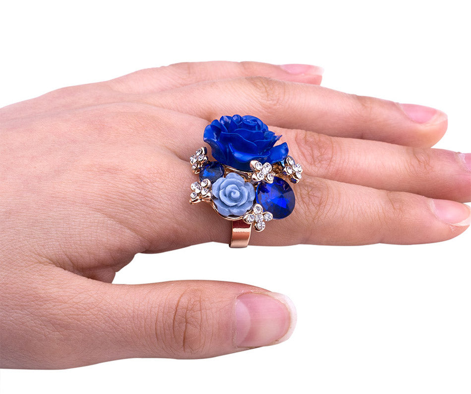 September Resin Flower Ring