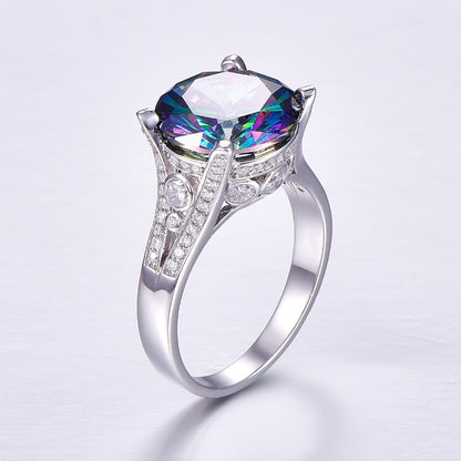 Mystic Fire Topaz November Birthstone Ring