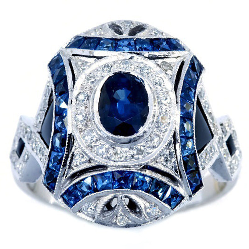 Majestic Royal Blue Shield Ring