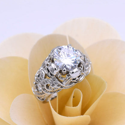 Floral Skull Ring