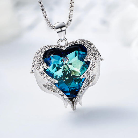 Winter Swarovski Heart Necklace