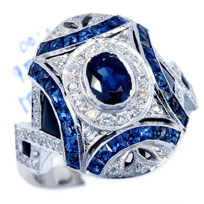 Majestic Royal Blue Shield Ring