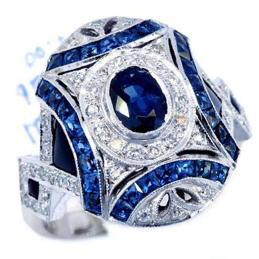 Majestic Royal Blue Shield Ring