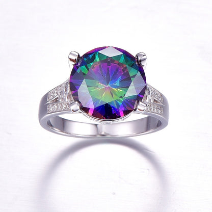 Mystic Fire Topaz November Birthstone Ring