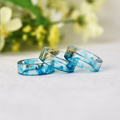 Handmade December Ocean Blue ring