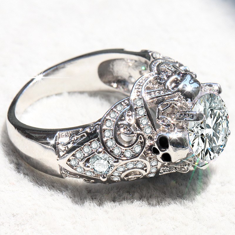 Floral Skull Ring
