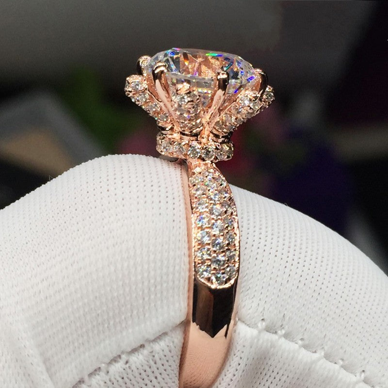925 Sterling Silver April Wedding Ring