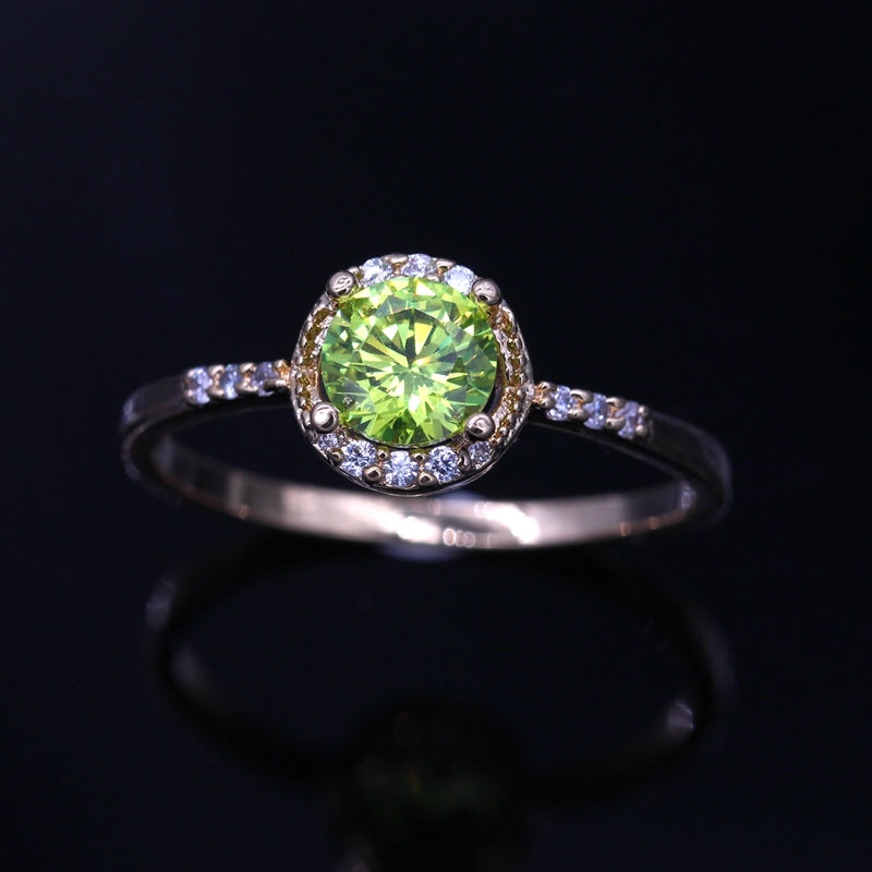 August Birthstone & Gold Ring
