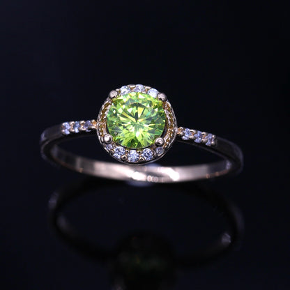 August Birthstone & Gold Ring