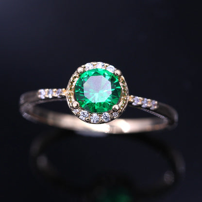 May Birthstone & Gold Ring