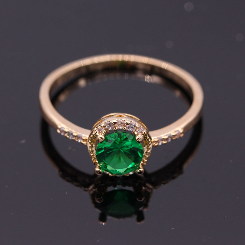 May Birthstone & Gold Ring