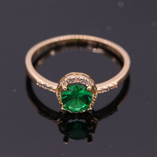 May Birthstone & Gold Ring