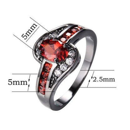 Thin Red Line Ring